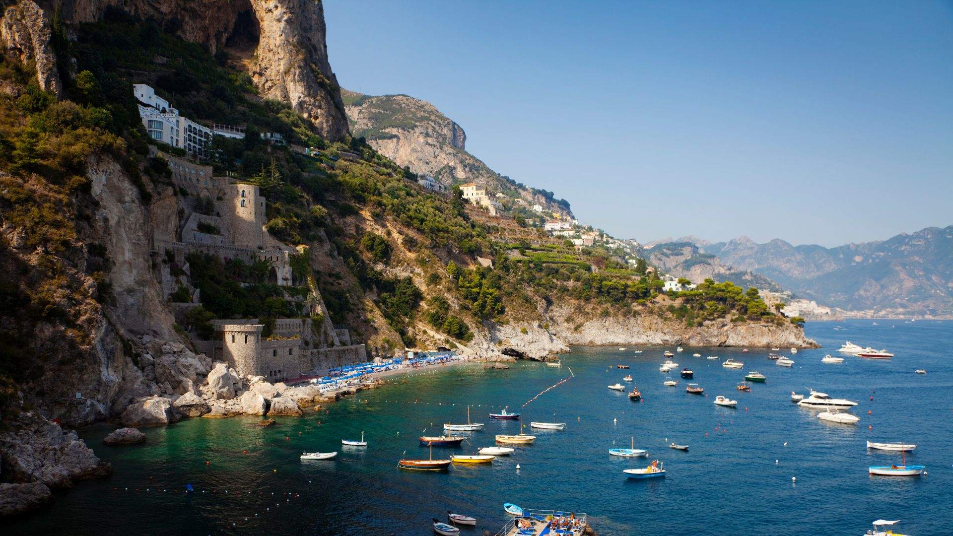 The Emerald Grotto entrance at Conca dei Marini.
