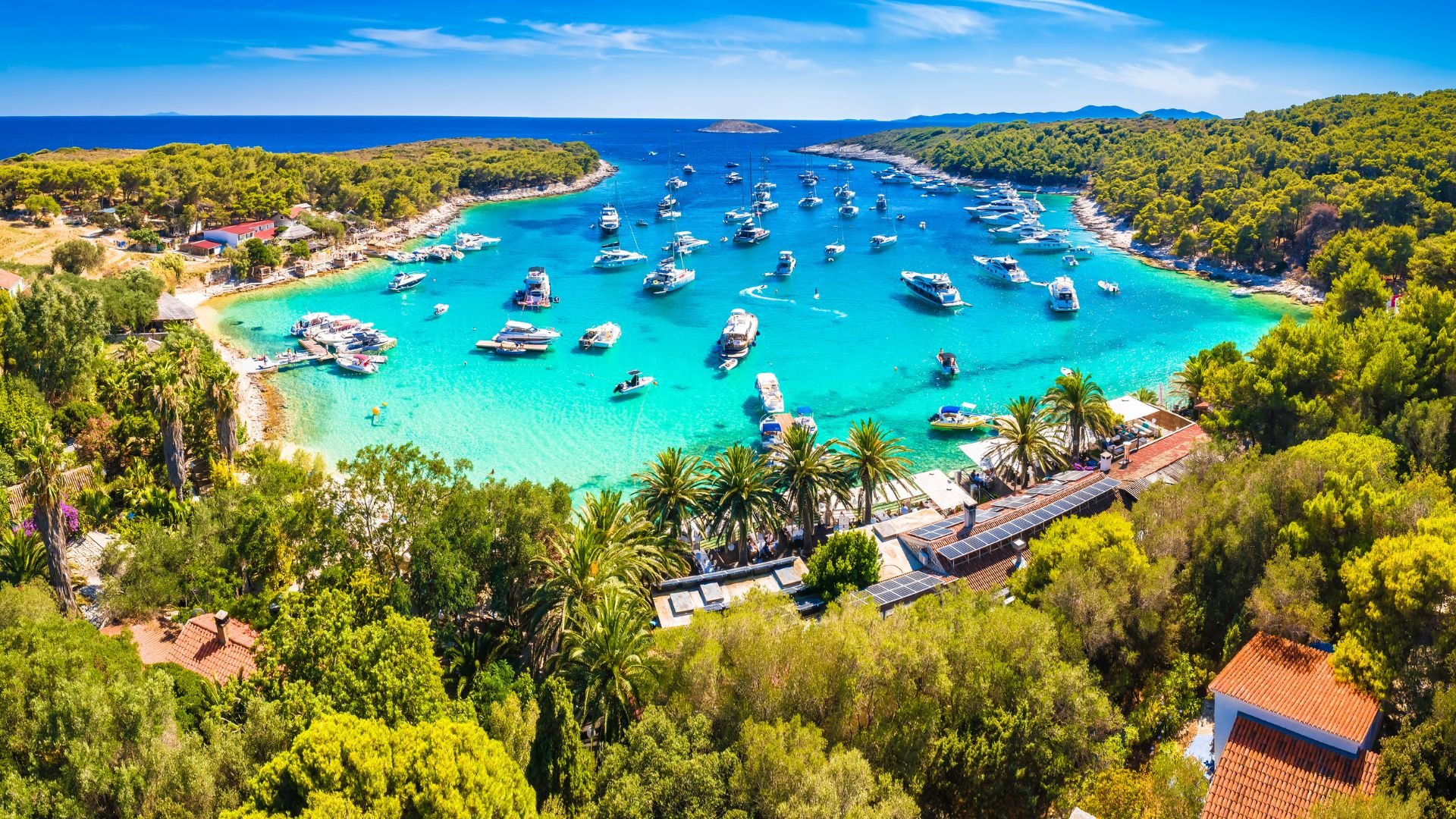 Turquoise Pakleni Islands cove off Hvar.