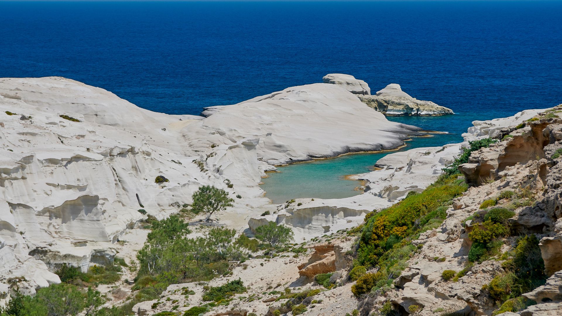 Sarakiniko, Milos — a moonscape you swim off.