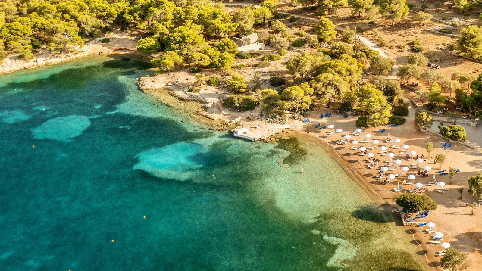 Zogeria — where the locals on Spetses swim.