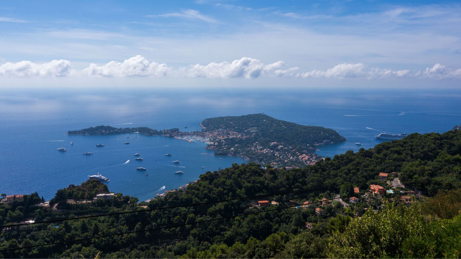 Cap Ferrat — three kilometers of villa coastline between Nice and Monaco. The Villa Ephrussi de Rothschild is the public-access option; the rest are private.
