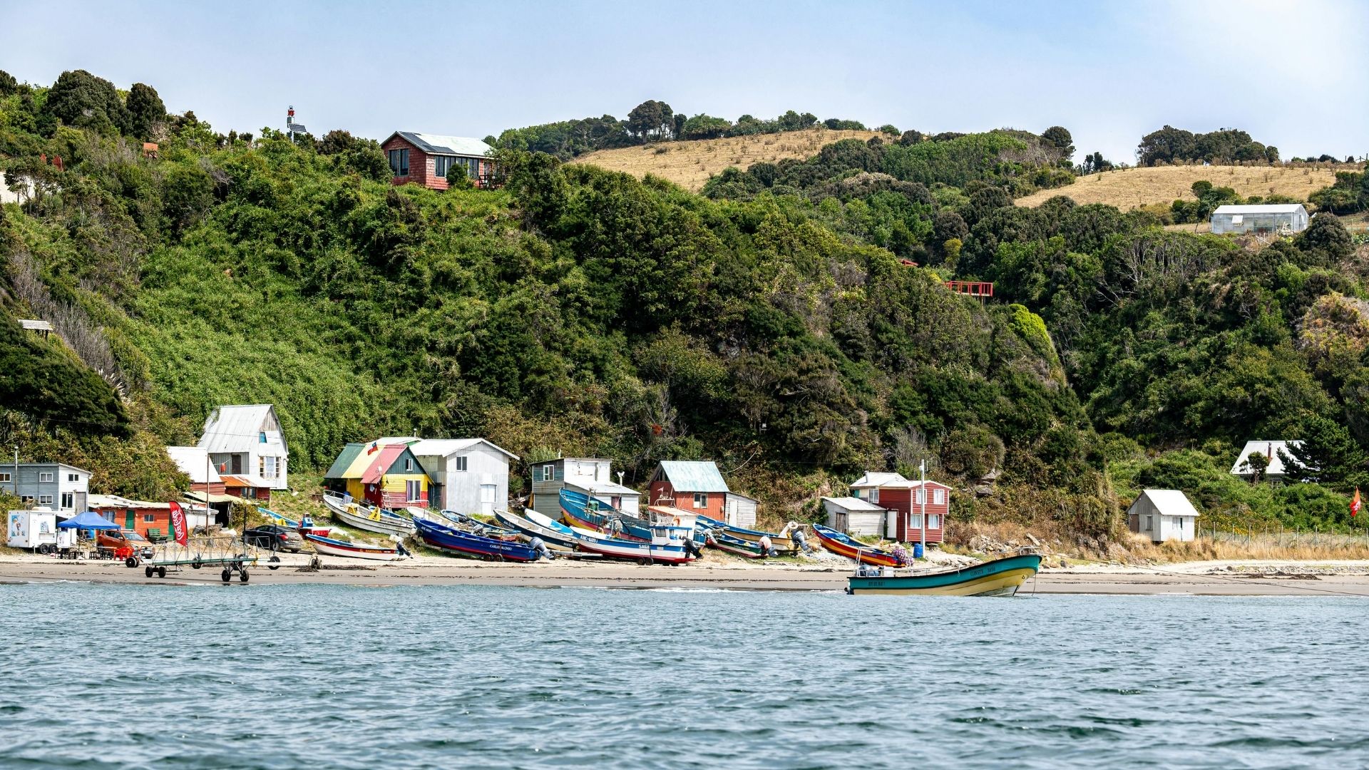 Girolata — a fishing village in the Gulf of Porto reachable only from the sea or by a four-hour hiking trail.
