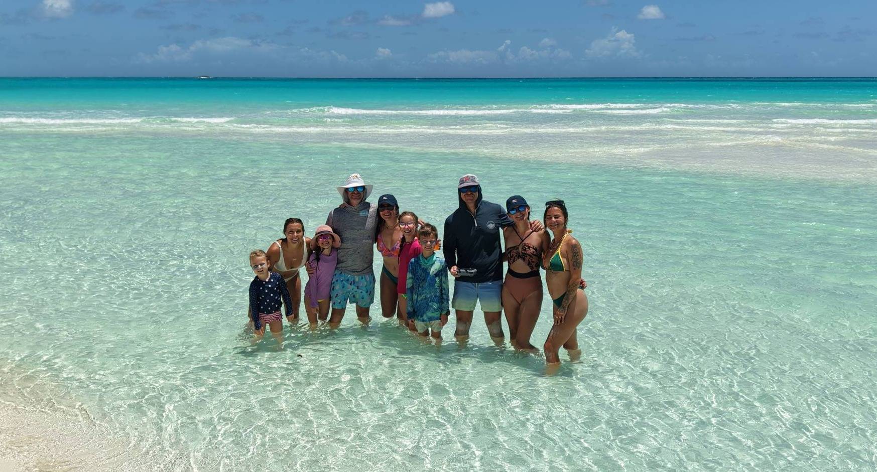 Our group on our first family yacht charter in the Caribbean