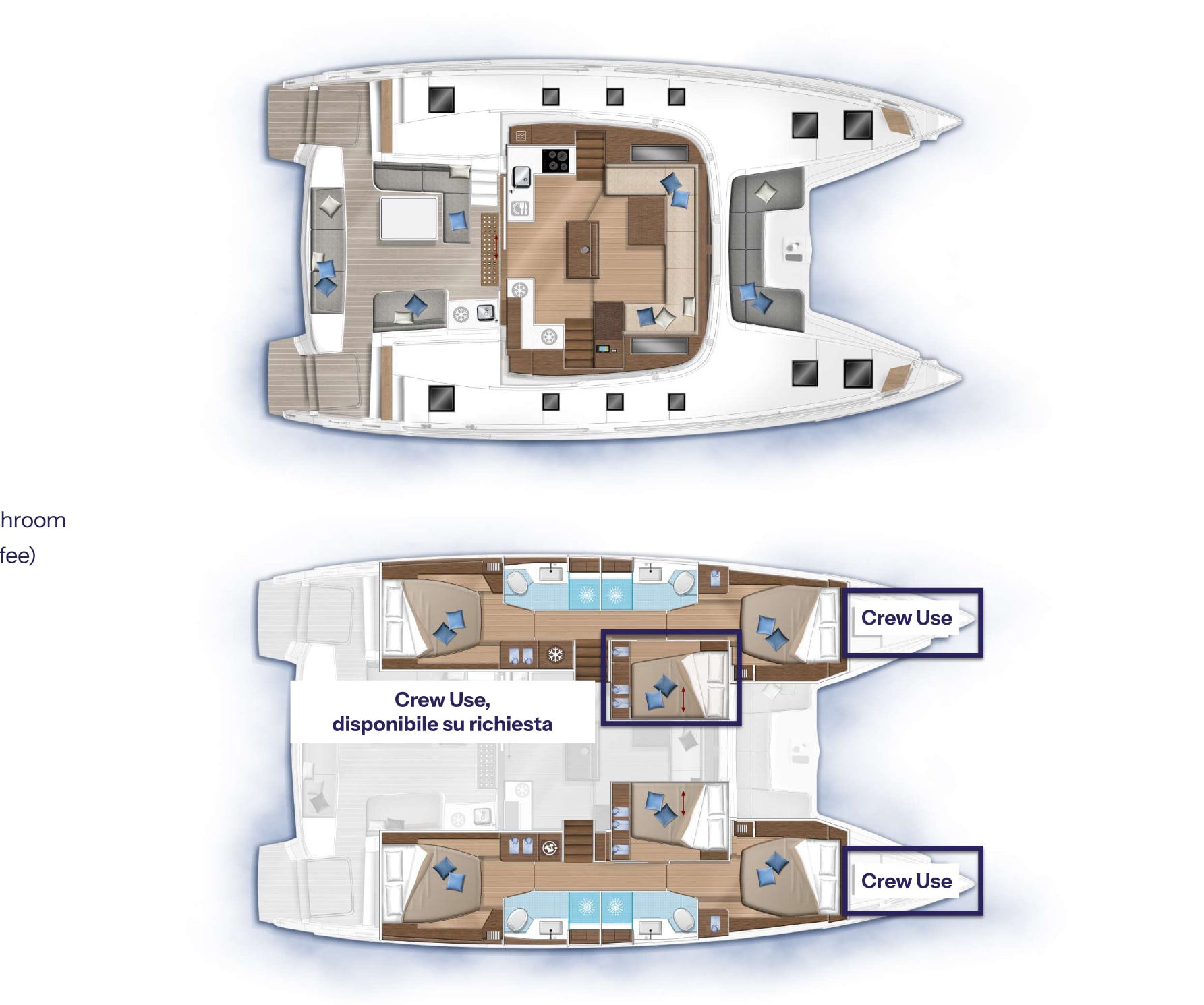 Deck plan and layout for Allegra