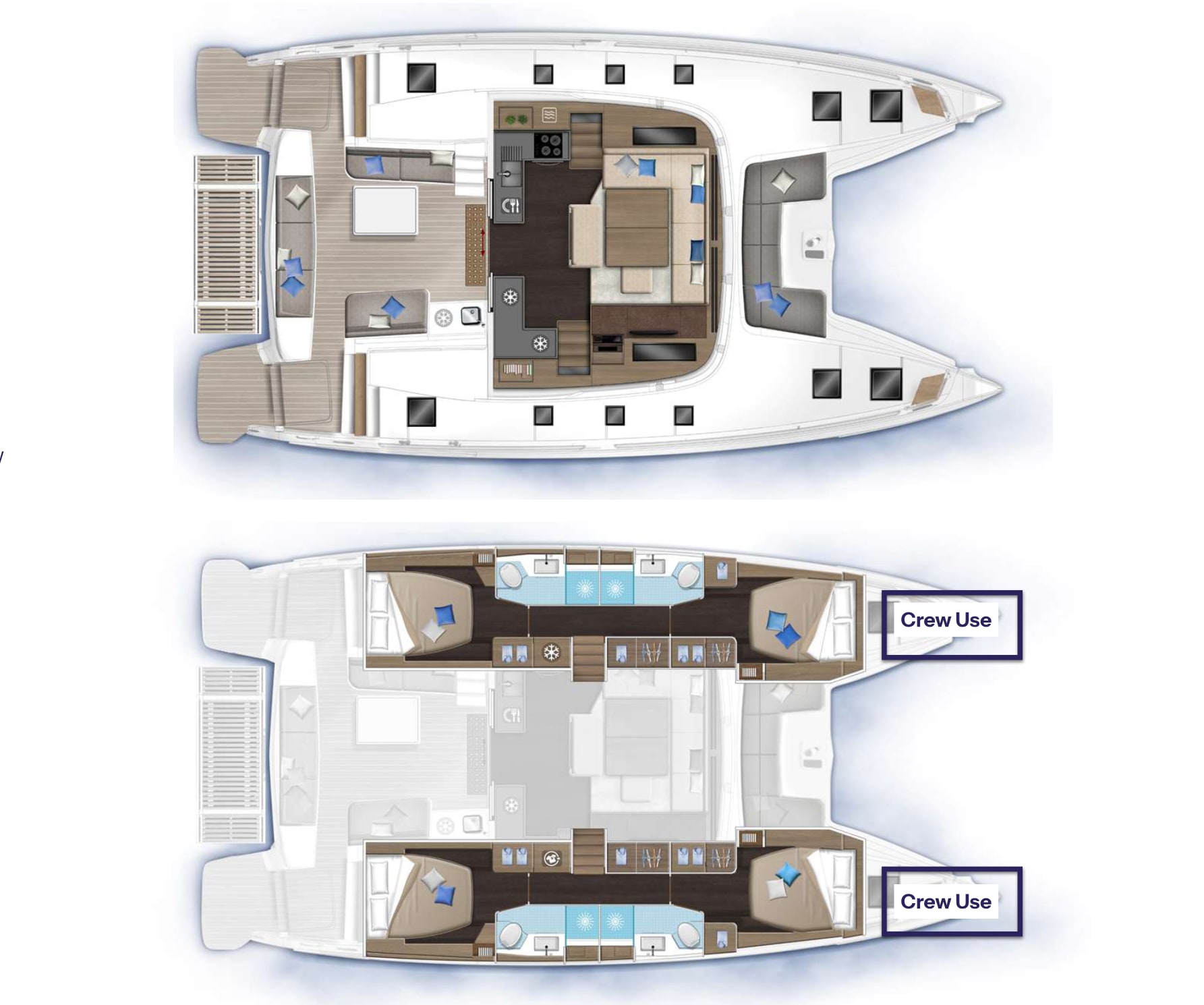 Deck plan and layout for Clementina