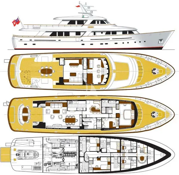Deck plan and layout for Cornelia