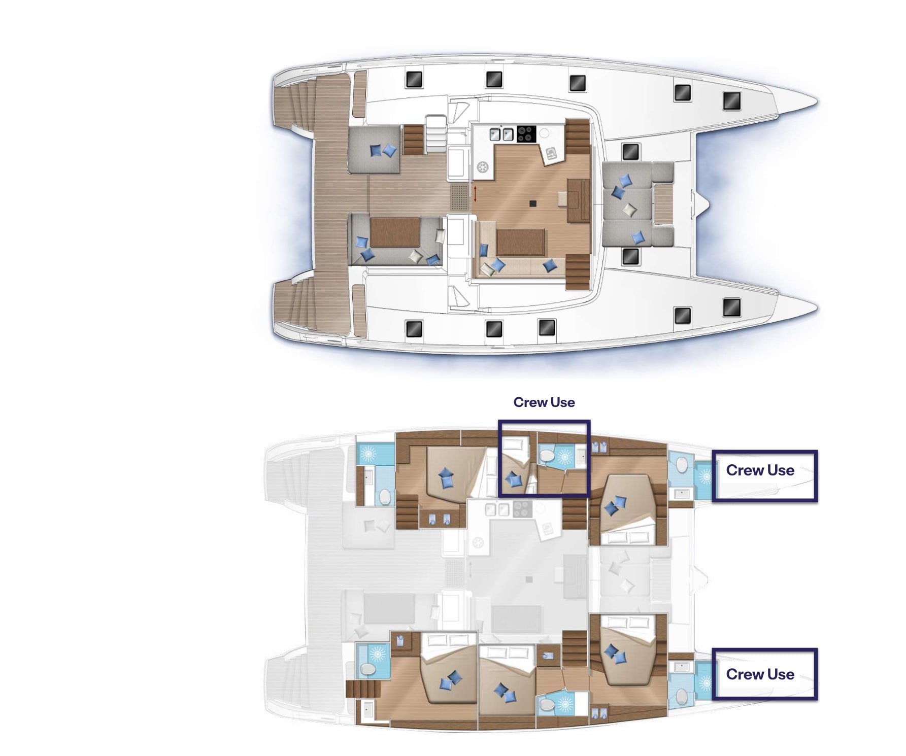 Deck plan and layout for Fichissimo