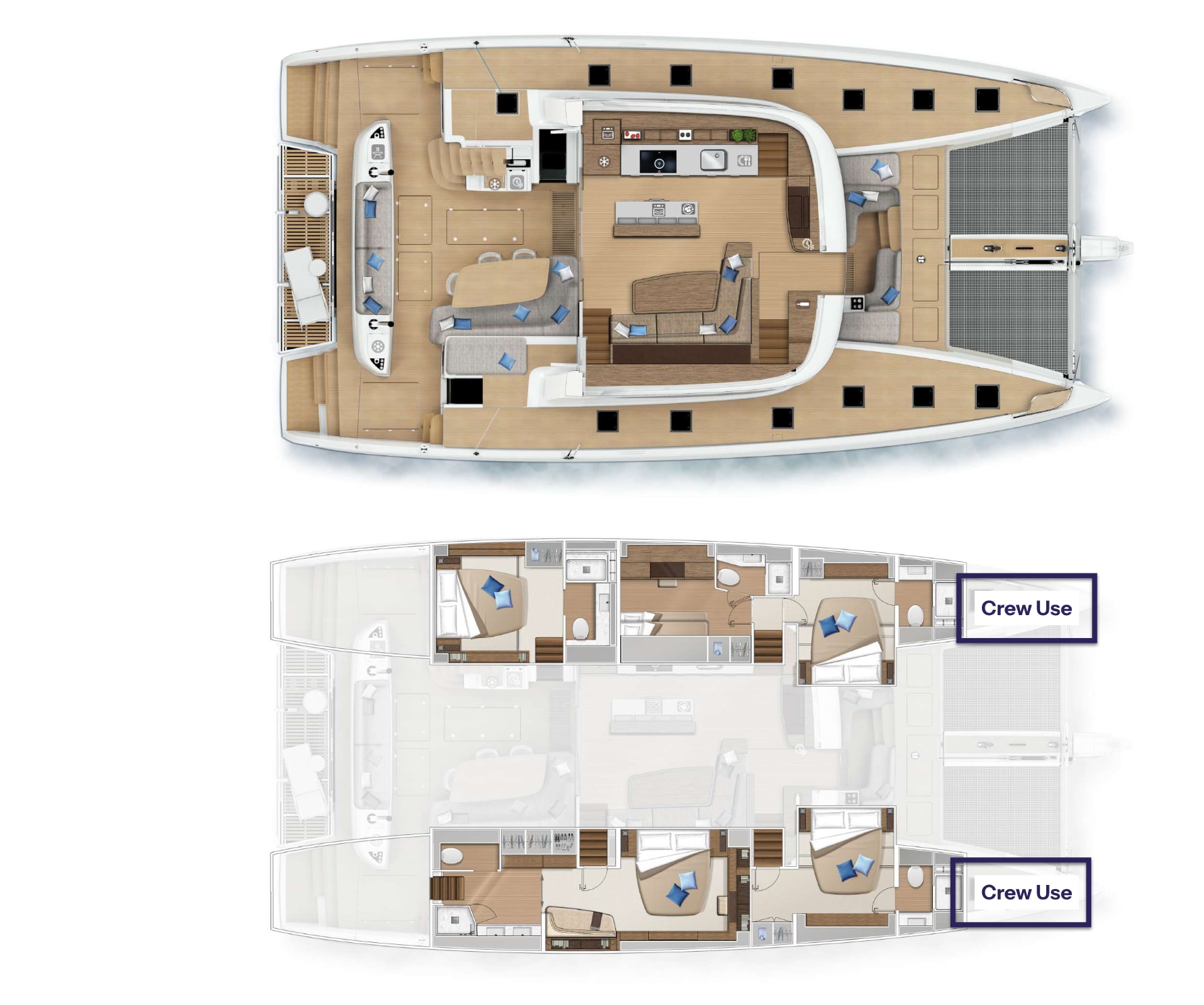 Deck plan and layout for La Controra